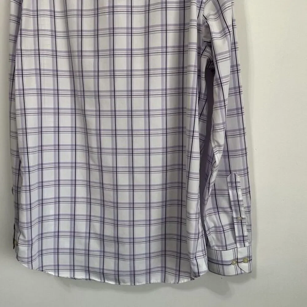 Banana Republic Mens Shirt M Long Sleeve Non Iron Tailored‎ Slim Fit Purple Work